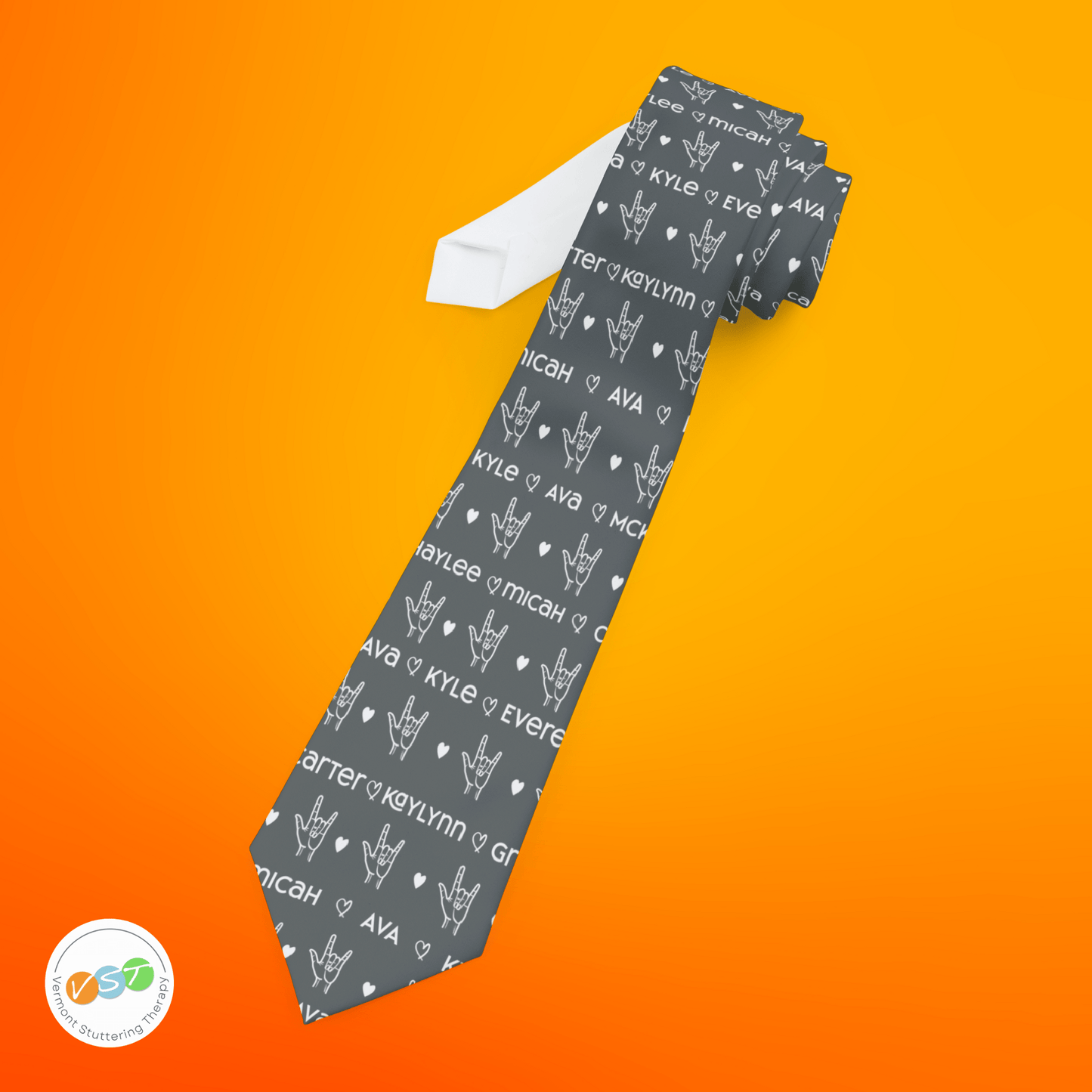 I Love You Custom ASL Father's Day Necktie