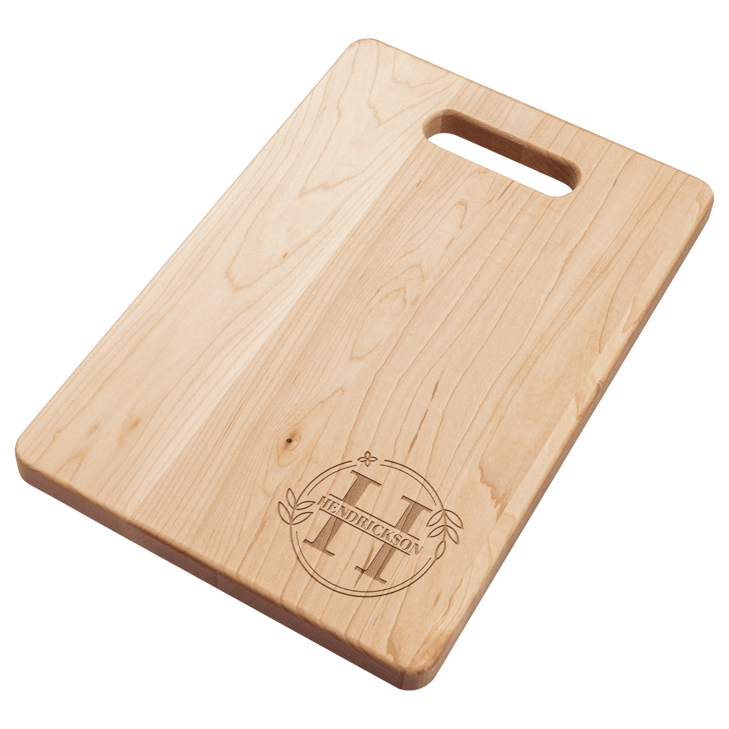 Custom Monogram Name - Laser Engraved Maple Cutting Board