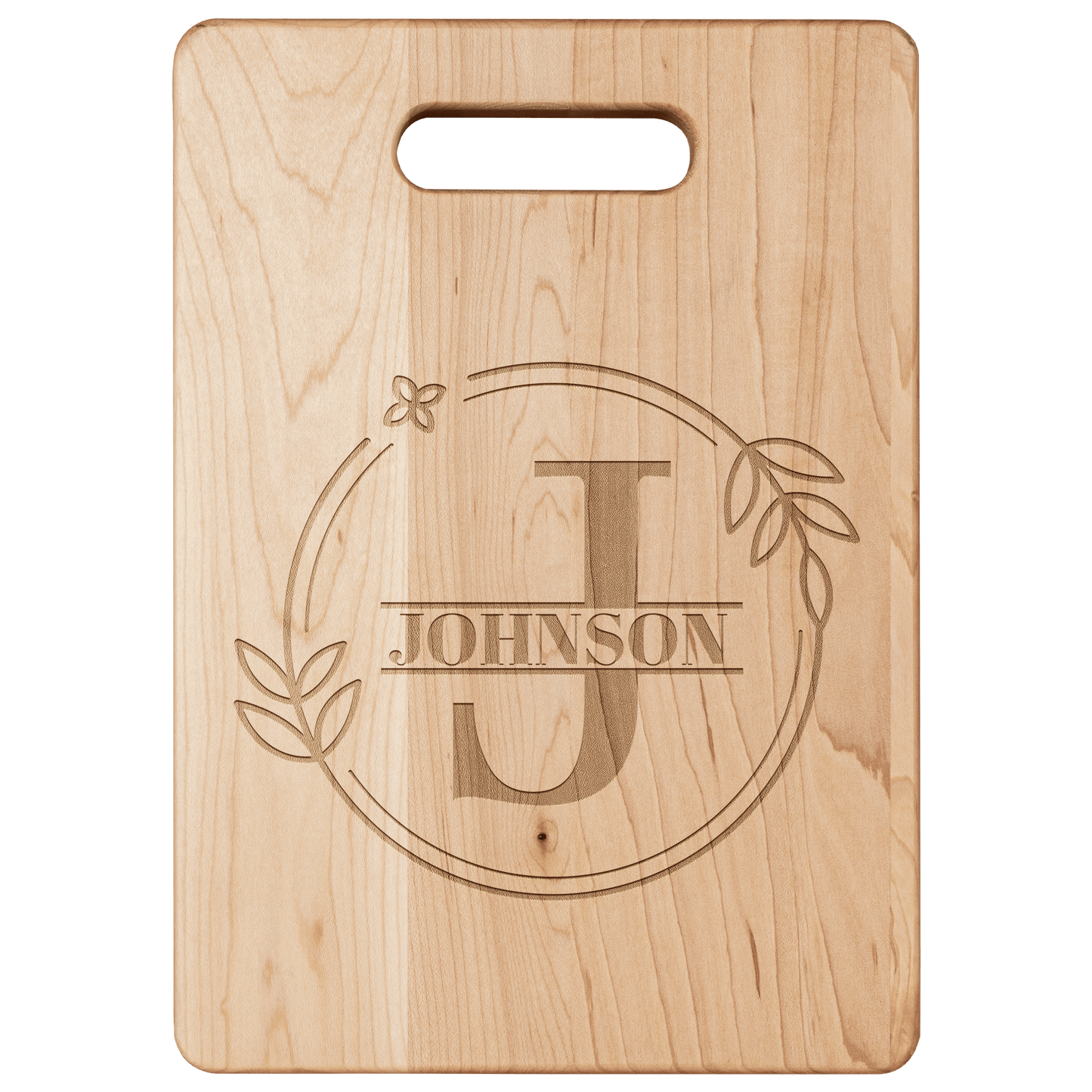 Custom Monogram Name - Laser Engraved Maple Cutting Board