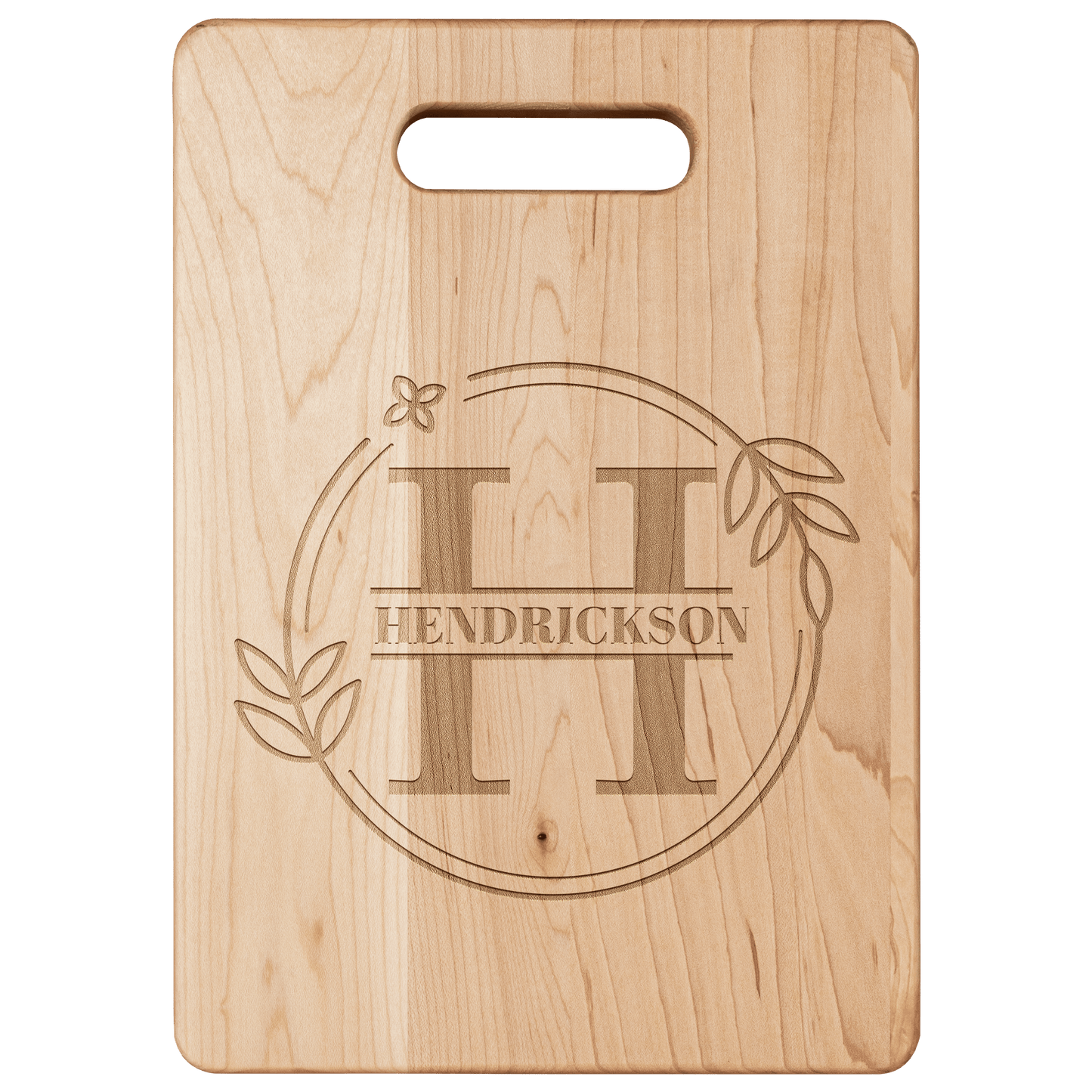 Custom Monogram Name - Laser Engraved Maple Cutting Board