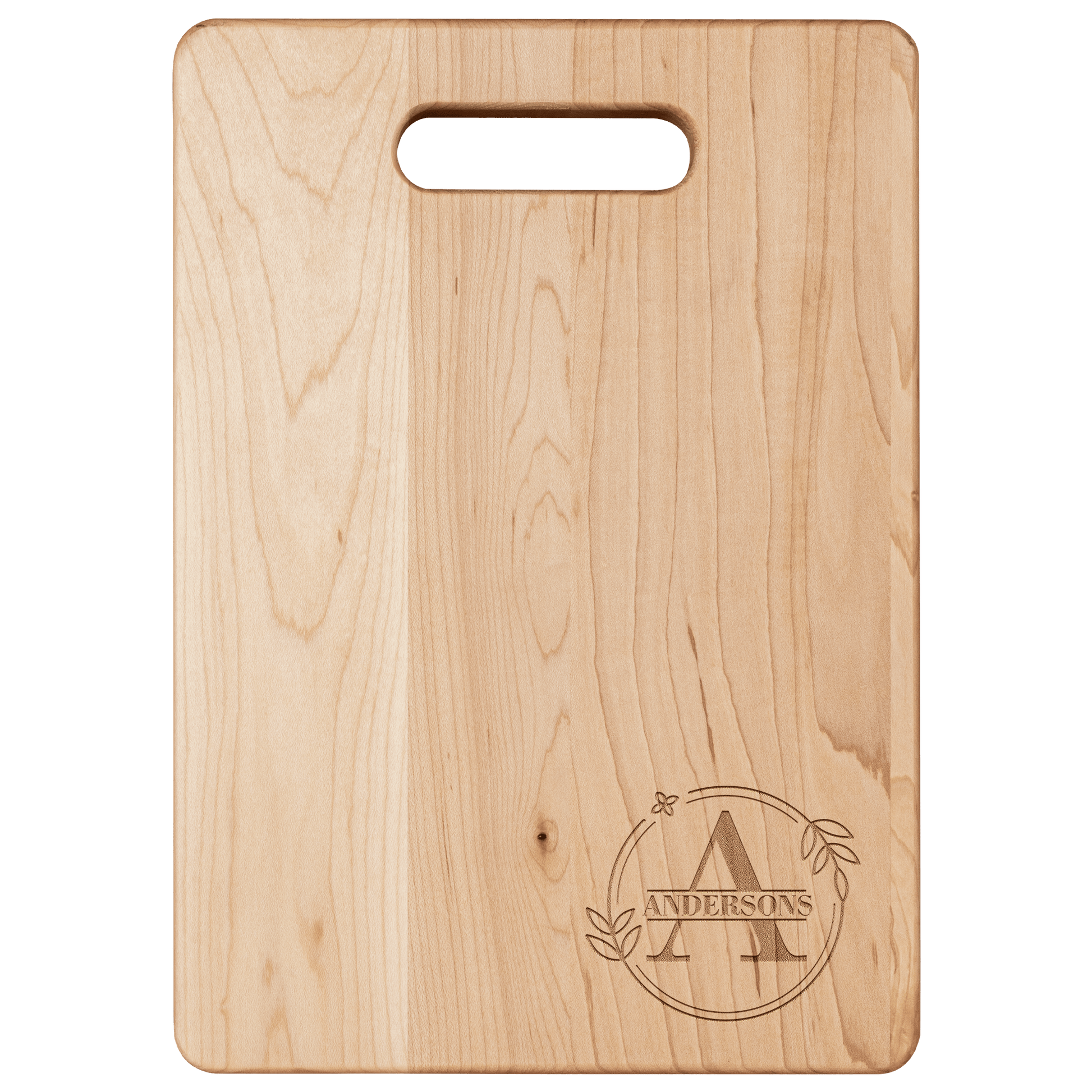 Custom Monogram Name - Laser Engraved Maple Cutting Board