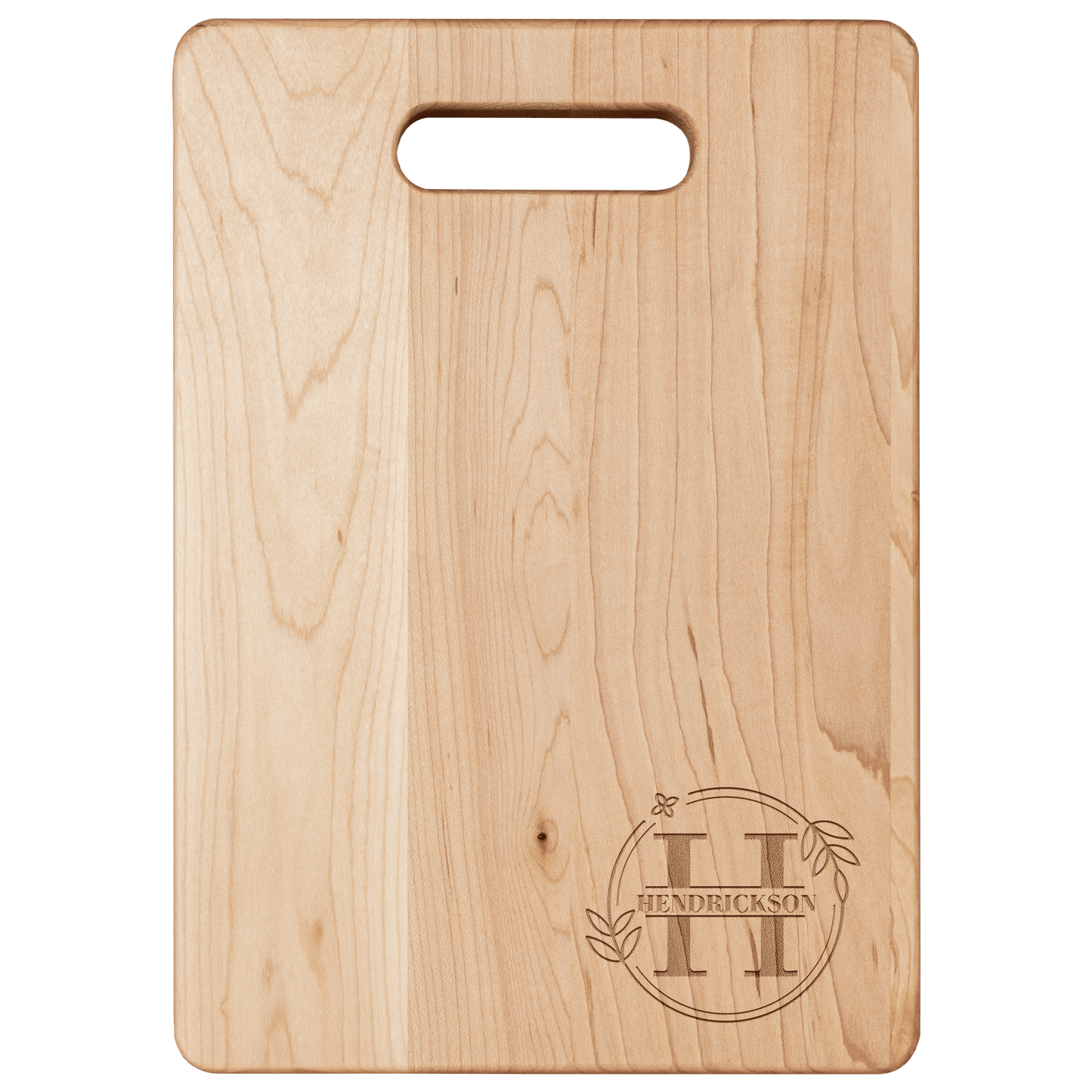 Custom Monogram Name - Laser Engraved Maple Cutting Board