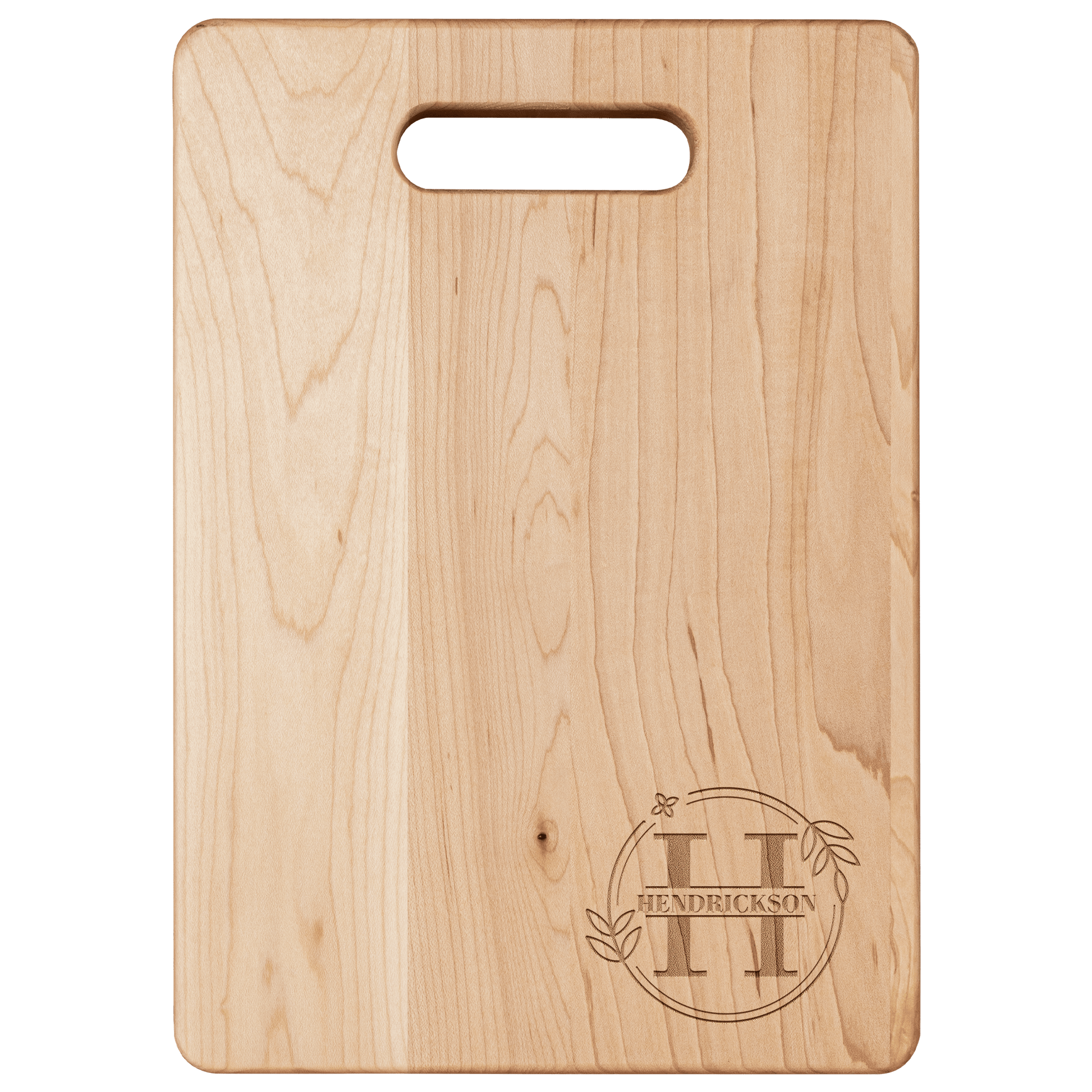 Custom Monogram Name - Laser Engraved Maple Cutting Board