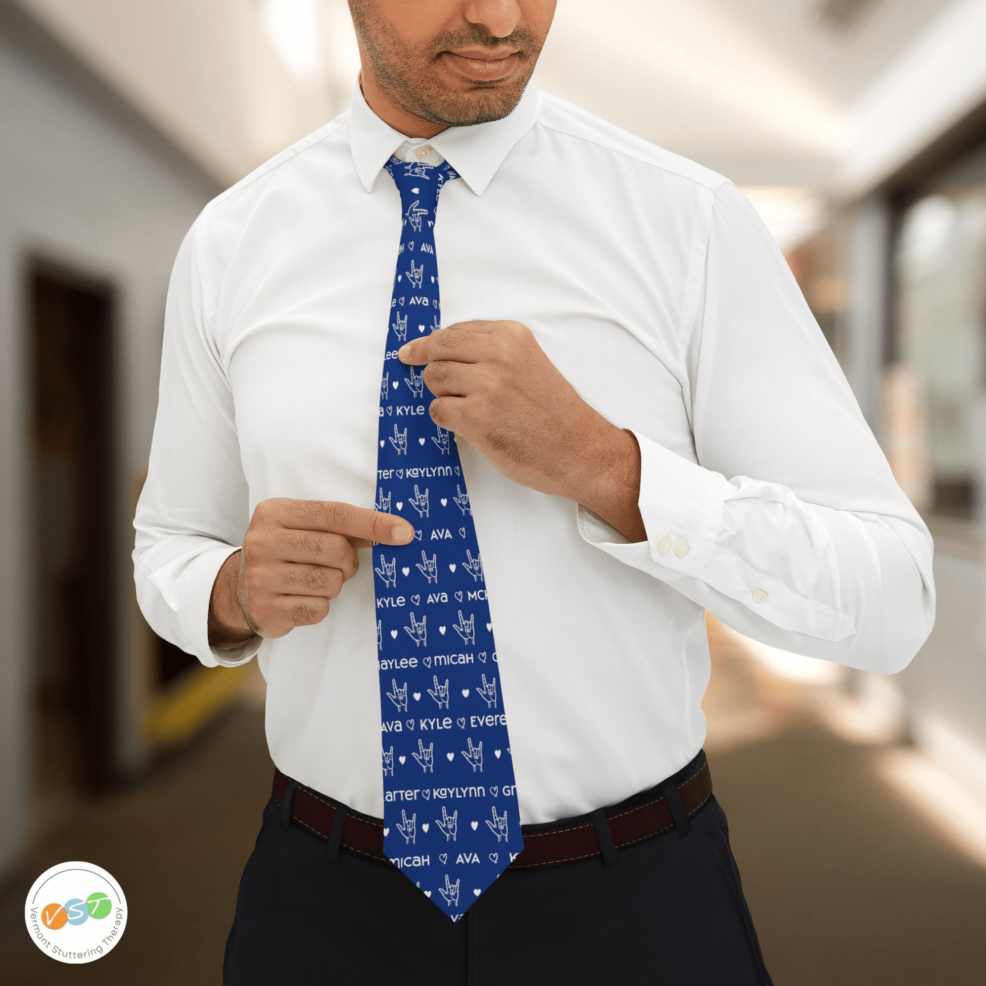 I Love You Custom ASL Father's Day Necktie