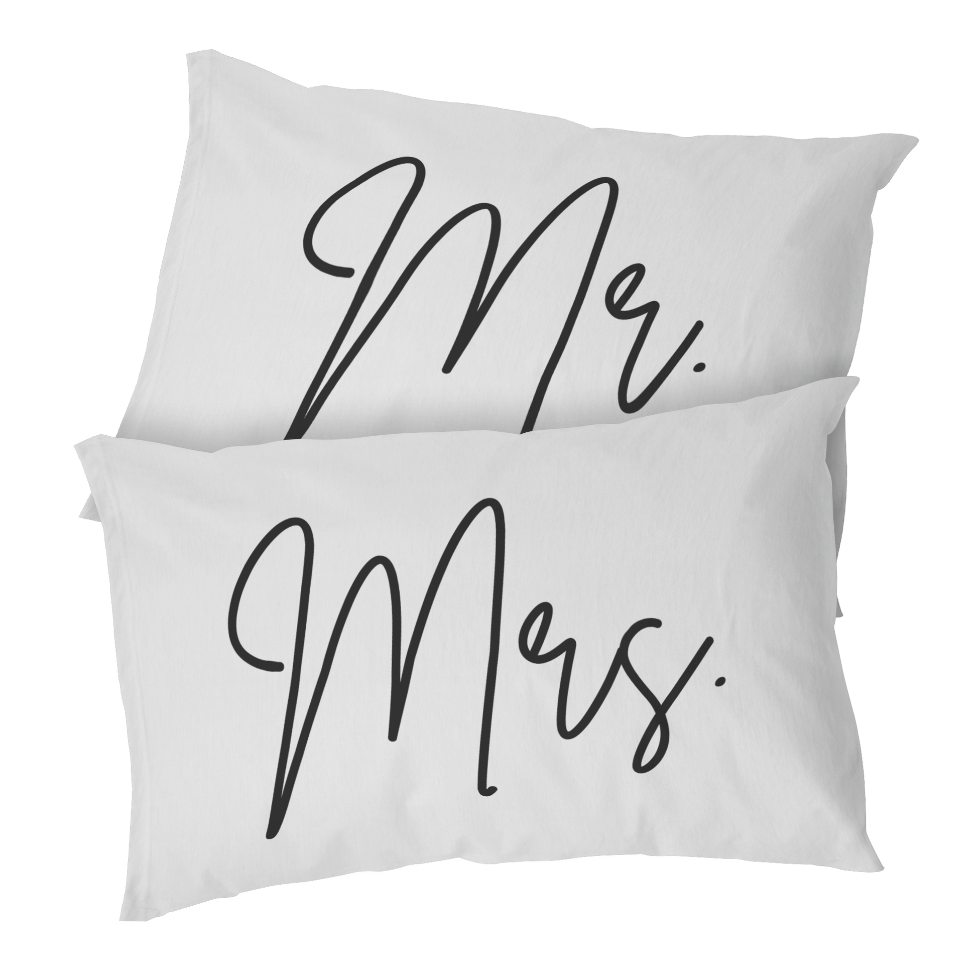 Couple Pillowcases Newlywed Gift Set, Mr. and Mrs. Matching Bed Set of 2 Pillowcases, His and Hers Housewarming Wedding Bridal Shower Gift