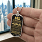 Custom To My Dad Engraved Dog Tag Father's Day Necklace