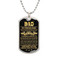 Custom To My Dad Engraved Dog Tag Father's Day Necklace