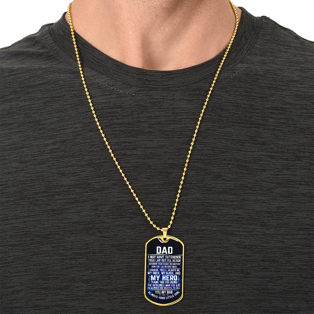 My Hero Dad Dog Tag Necklace from Daughter