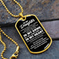 Custom to My Daughter Dog Tag Military Chain Necklace