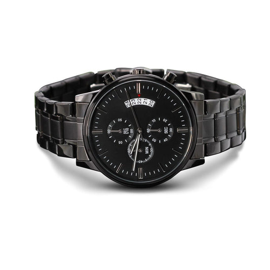 Customized Black Watch - Gift for Him