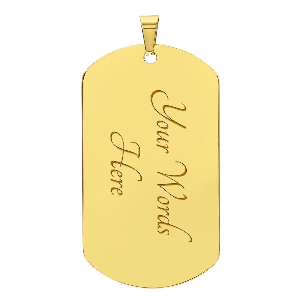 Custom to My Daughter Dog Tag Military Chain Necklace