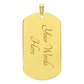 Custom To My Dad Engraved Dog Tag Father's Day Necklace