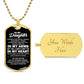 Custom to My Daughter Dog Tag Military Chain Necklace