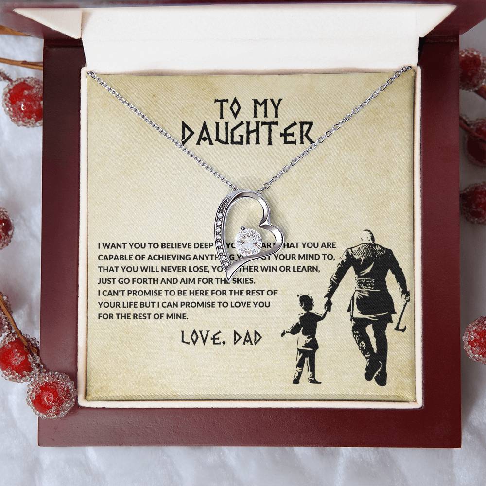 To My Daughter, Love Dad - Forever Love Necklace