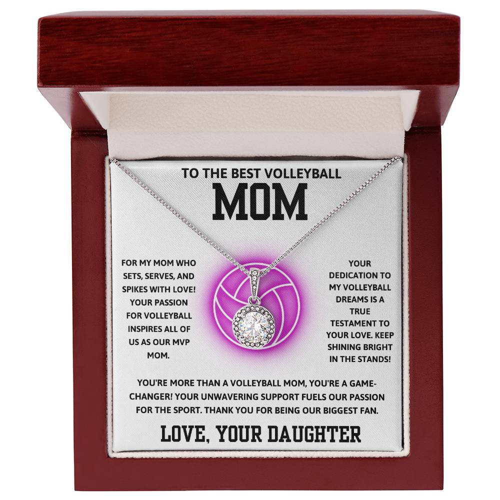 To the Best Volleyball Mom Love Your Daughter - Eternal Hope Necklace