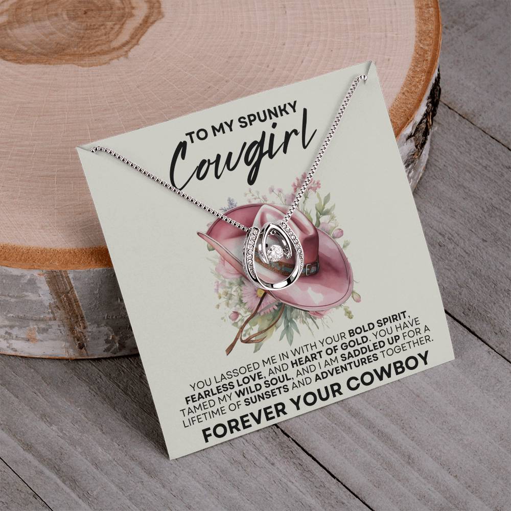 To my Spunky Cowgirl - Horseshoe Necklace from Cowboy