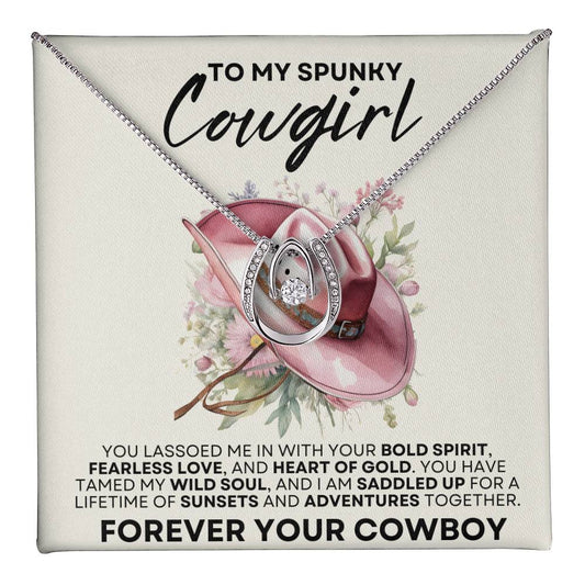 To my Spunky Cowgirl - Horseshoe Necklace from Cowboy