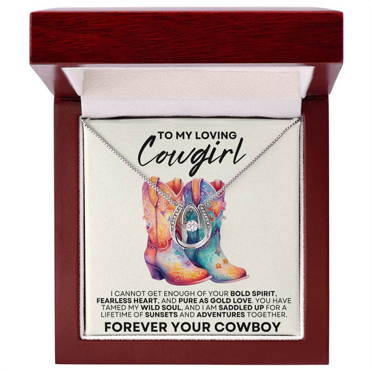 To my Loving Cowgirl from Your Cowboy - Horseshoe Necklace