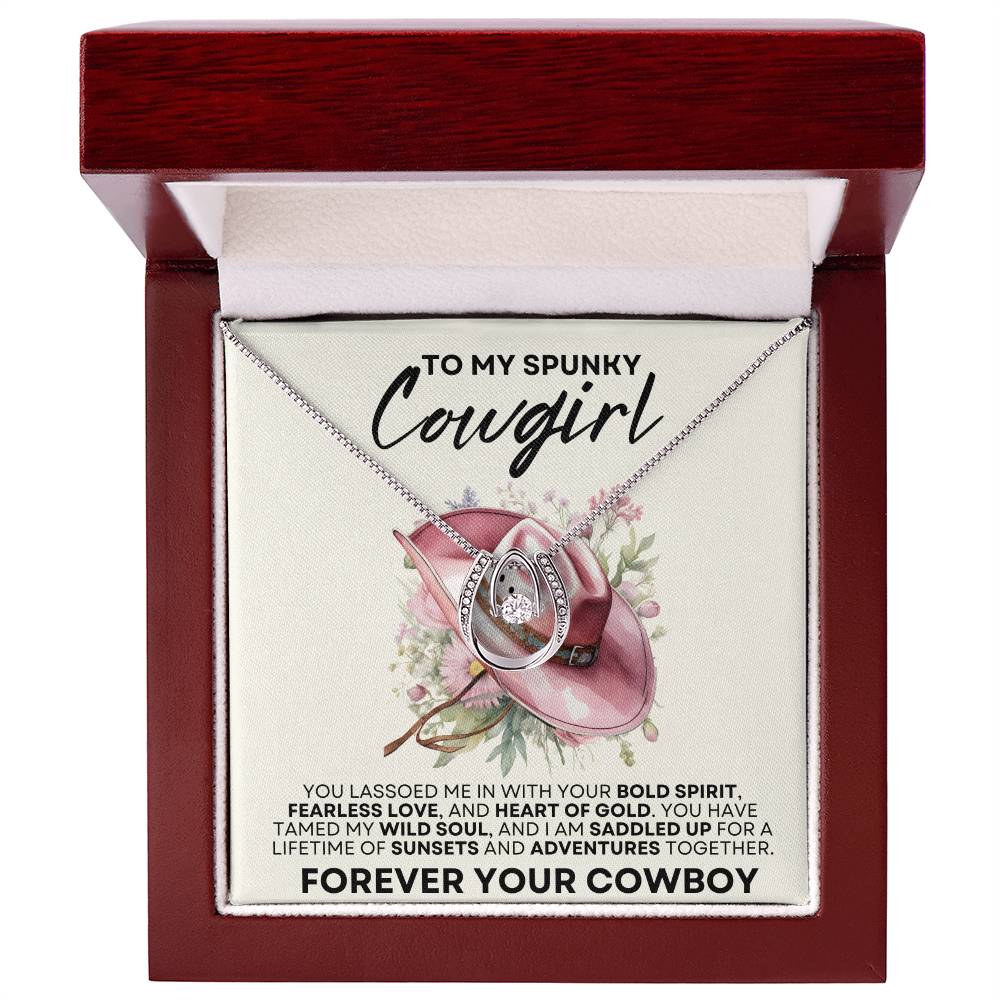 To my Spunky Cowgirl - Horseshoe Necklace from Cowboy