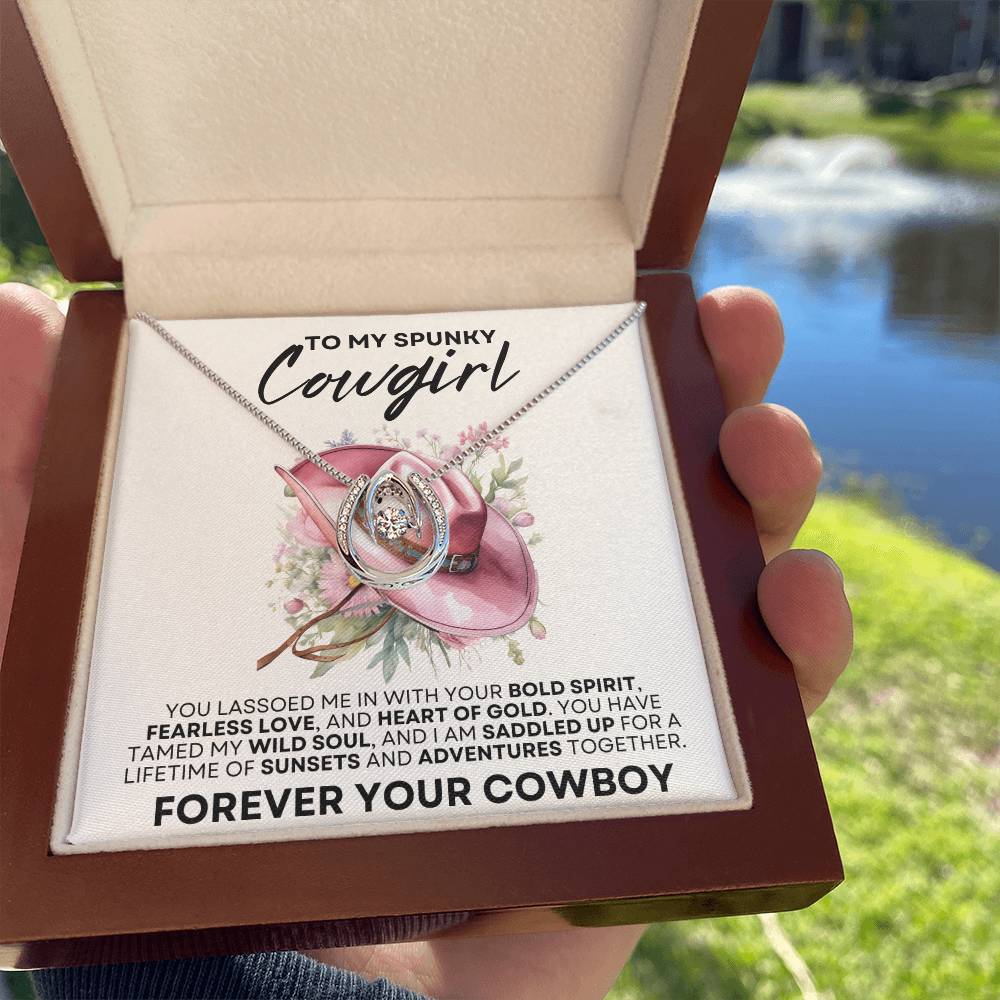 To my Spunky Cowgirl - Horseshoe Necklace from Cowboy