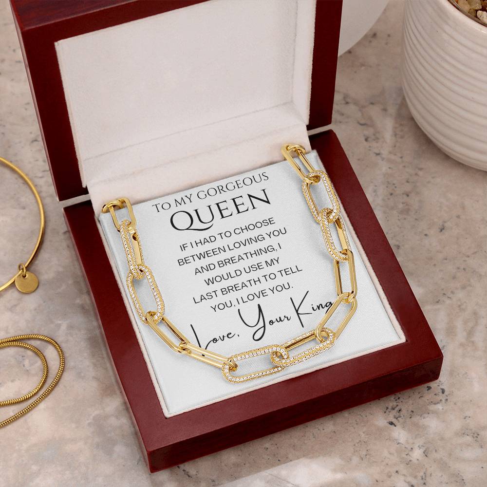 To My Queen from your King: Paperclip Necklace