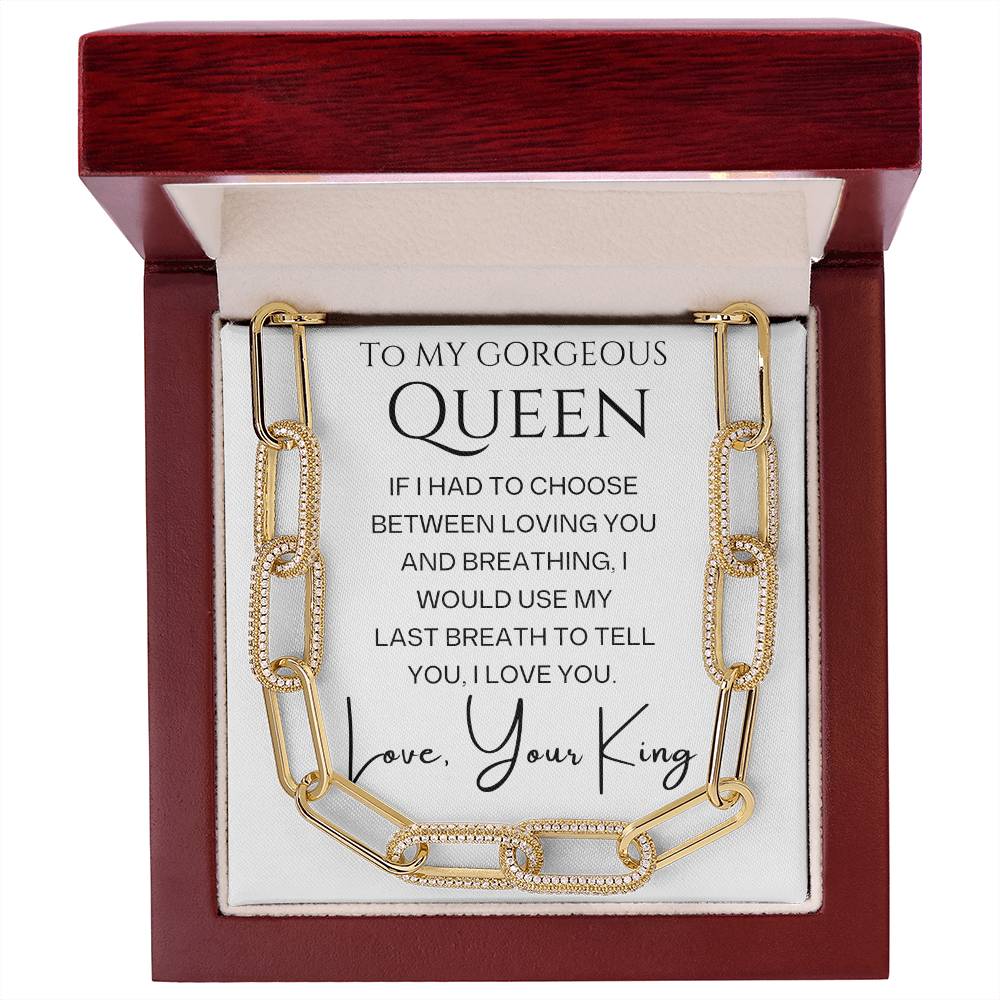 To My Queen from your King: Paperclip Necklace