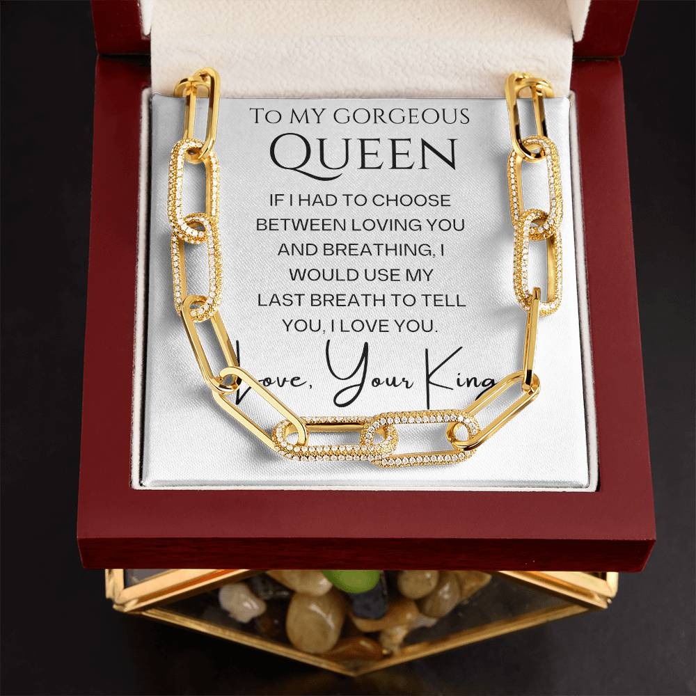 To My Queen from your King: Paperclip Necklace