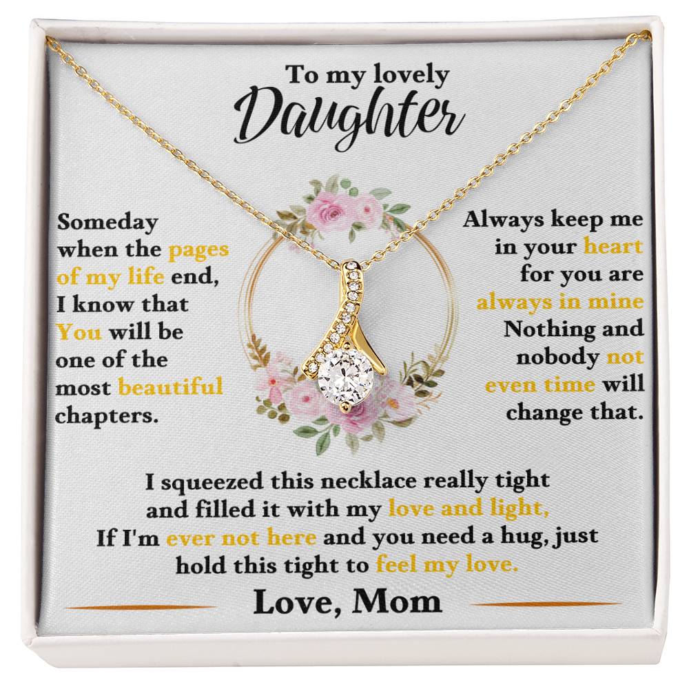 To My Lovely Daughter From Mom - Floral Halo Necklace