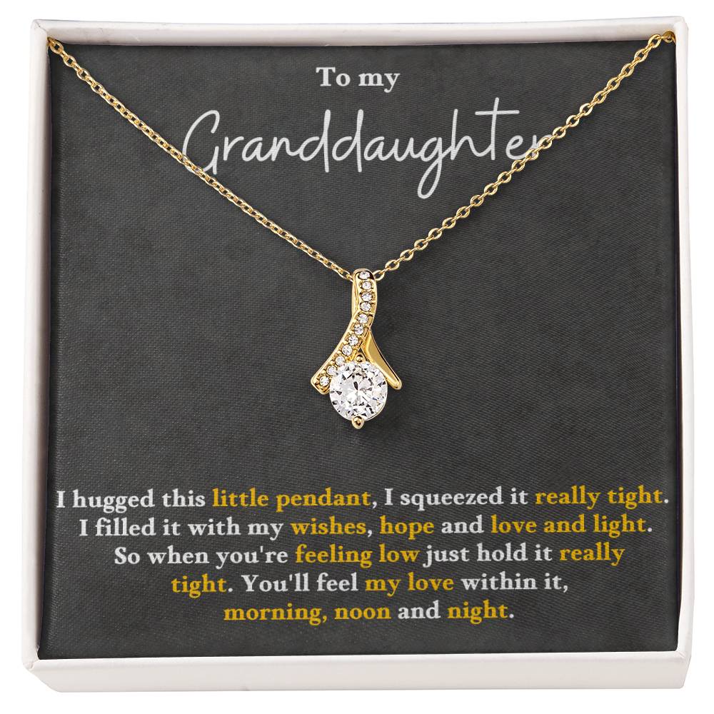 To My Granddaughter Hugged Tight - Alluring Beauty Necklace