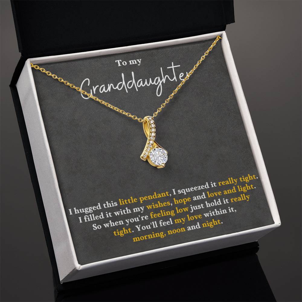 To My Granddaughter Hugged Tight - Alluring Beauty Necklace