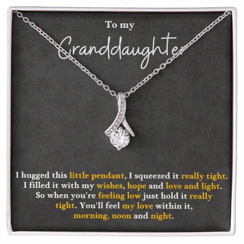 To My Granddaughter Hugged Tight - Alluring Beauty Necklace