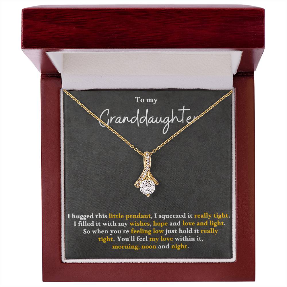 To My Granddaughter Hugged Tight - Alluring Beauty Necklace