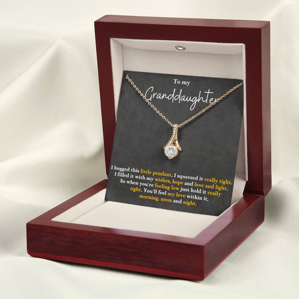 To My Granddaughter Hugged Tight - Alluring Beauty Necklace