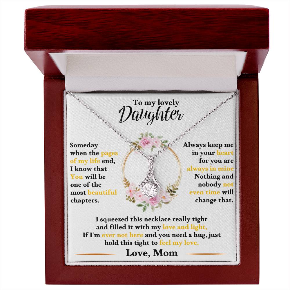 To My Lovely Daughter From Mom - Floral Halo Necklace