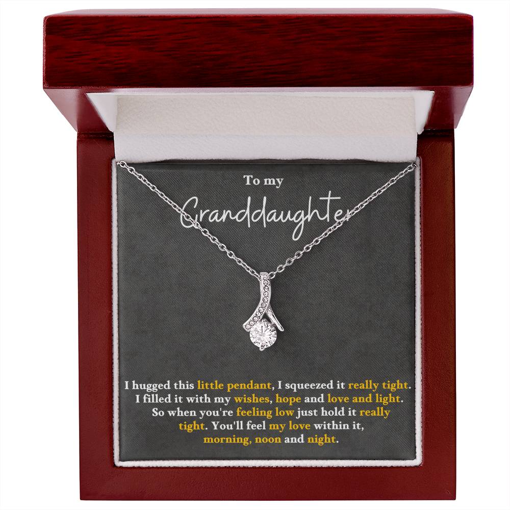 To My Granddaughter Hugged Tight - Alluring Beauty Necklace