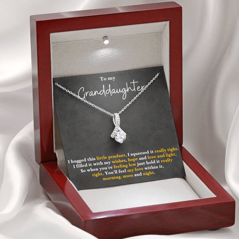 To My Granddaughter Hugged Tight - Alluring Beauty Necklace