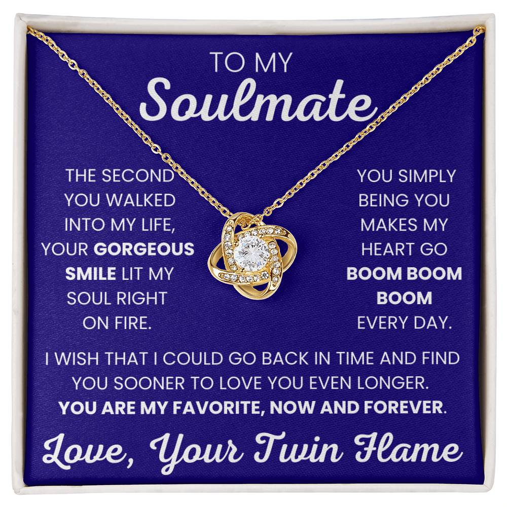 Twin Flame My Favorite Soulmate - Love Knot Necklace