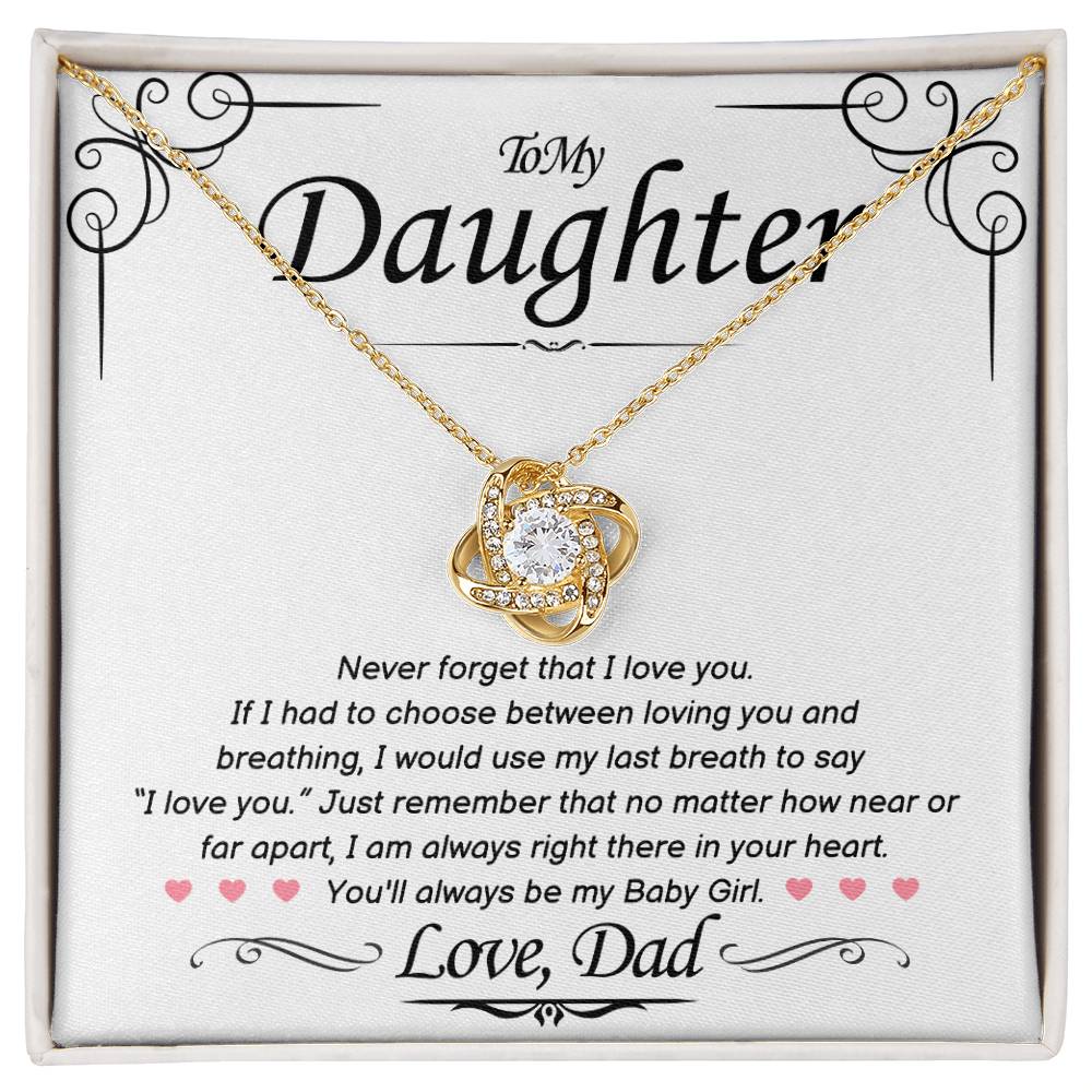 To My Daughter from Dad - Love Knot Necklace