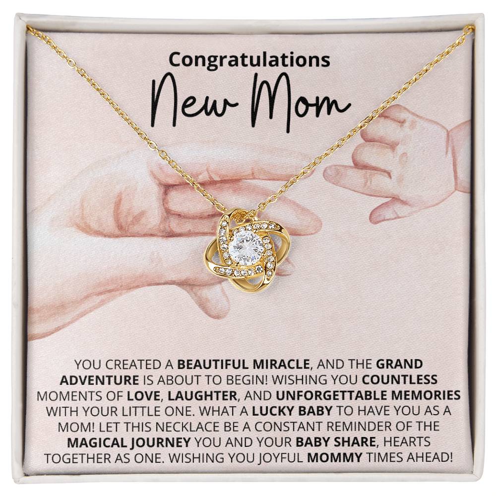 Congratulations New Mom - Love Knot Necklace