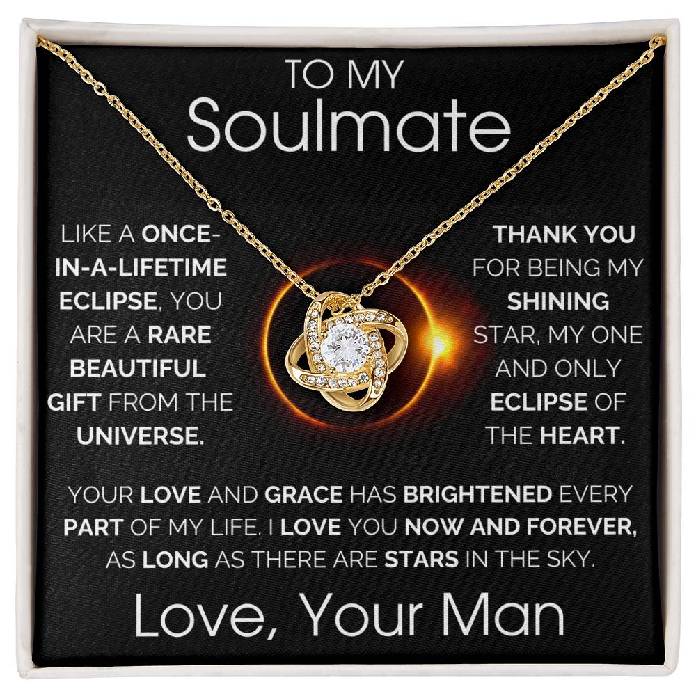 To My Soulmate - Eclipse Love Knot Necklace