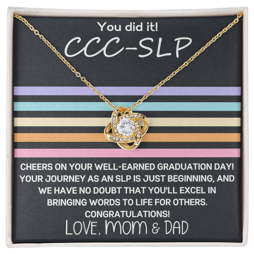 SLP Master's Graduation Gift - Love Knot Necklace