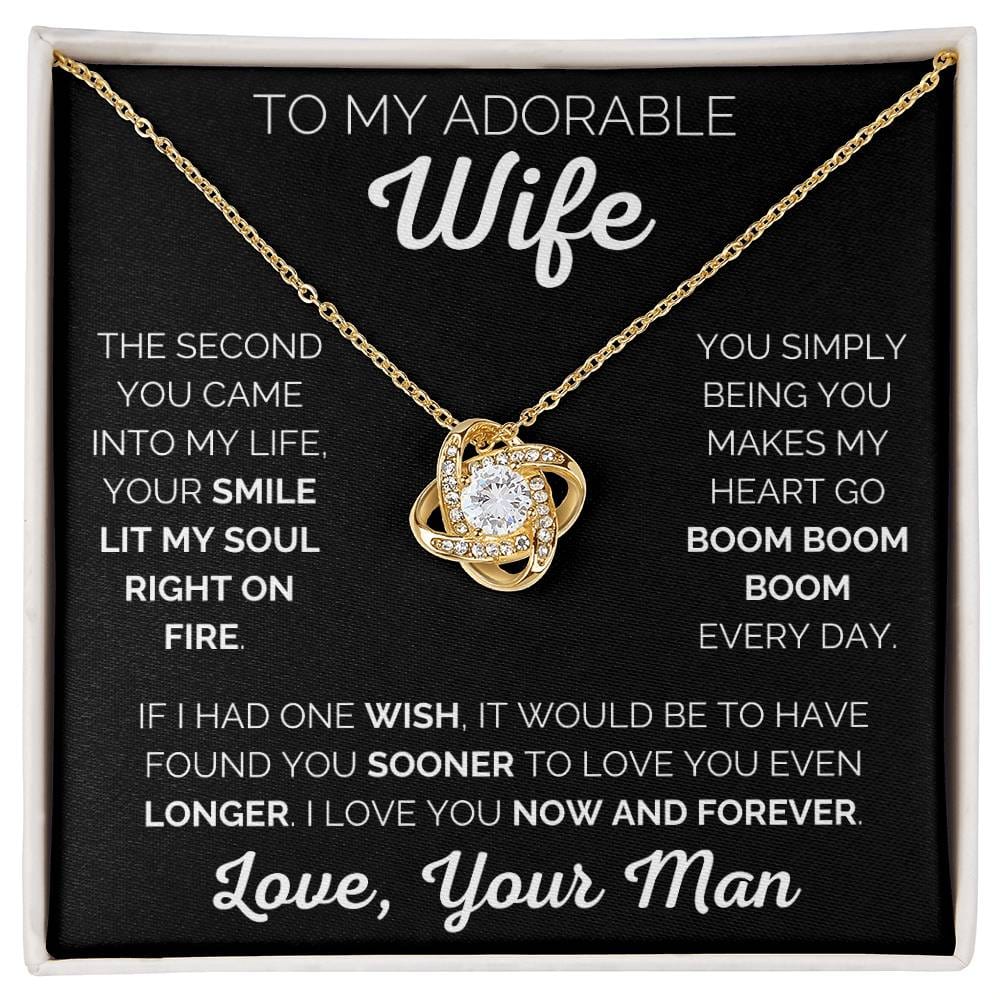 Adorable Wife Love Your Man - Love Knot Necklace