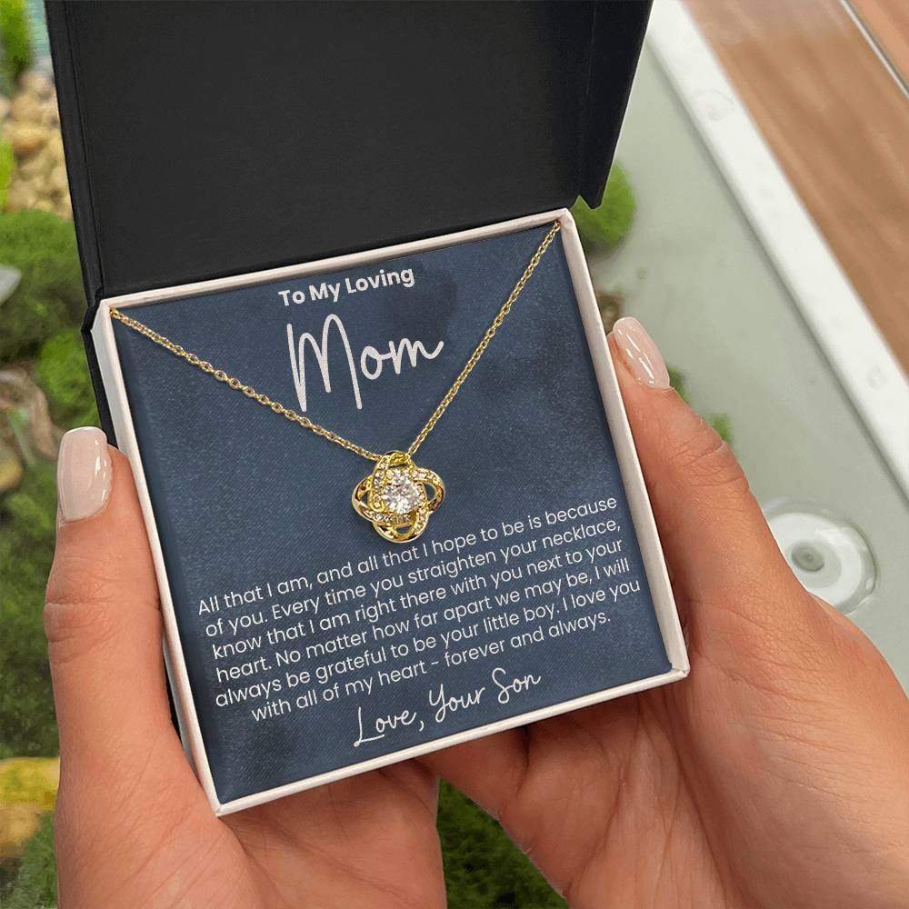 To My Loving Mom From Your Son - Love Knot Necklace