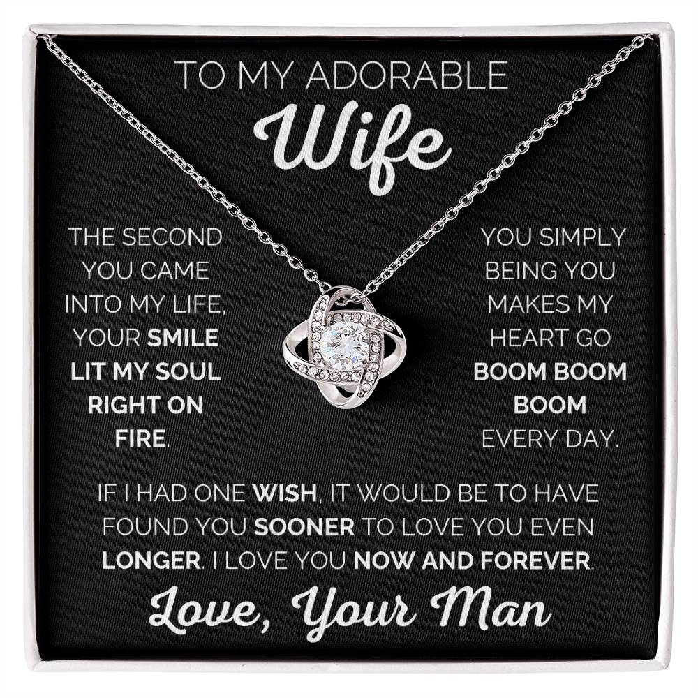 Adorable Wife Love Your Man - Love Knot Necklace