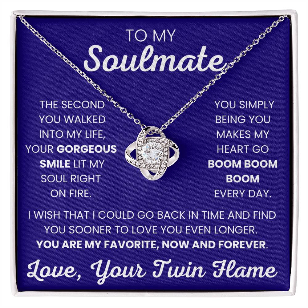 Twin Flame My Favorite Soulmate - Love Knot Necklace