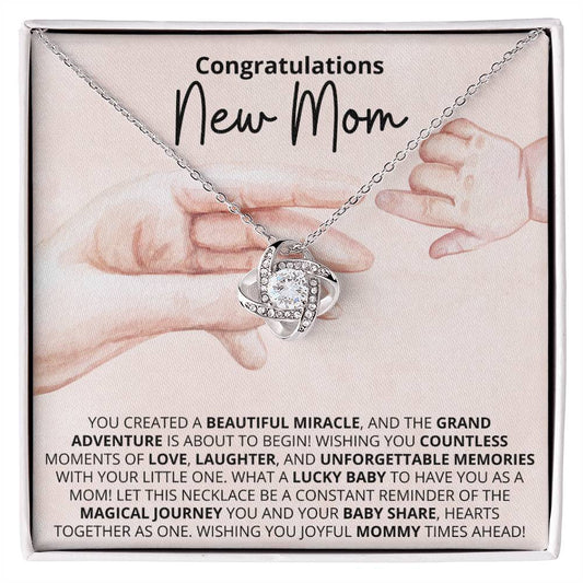 Congratulations New Mom - Love Knot Necklace