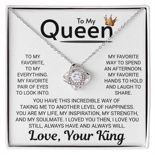 To My Queen from Your King: Love Knot Necklace