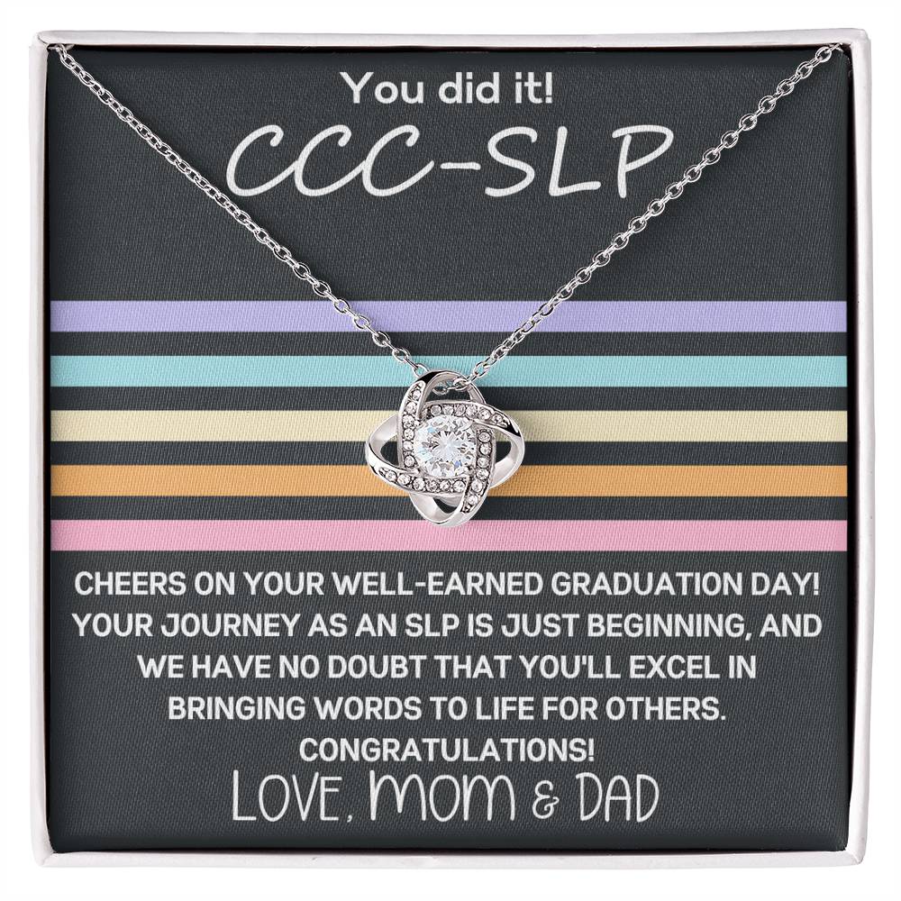 SLP Master's Graduation Gift - Love Knot Necklace