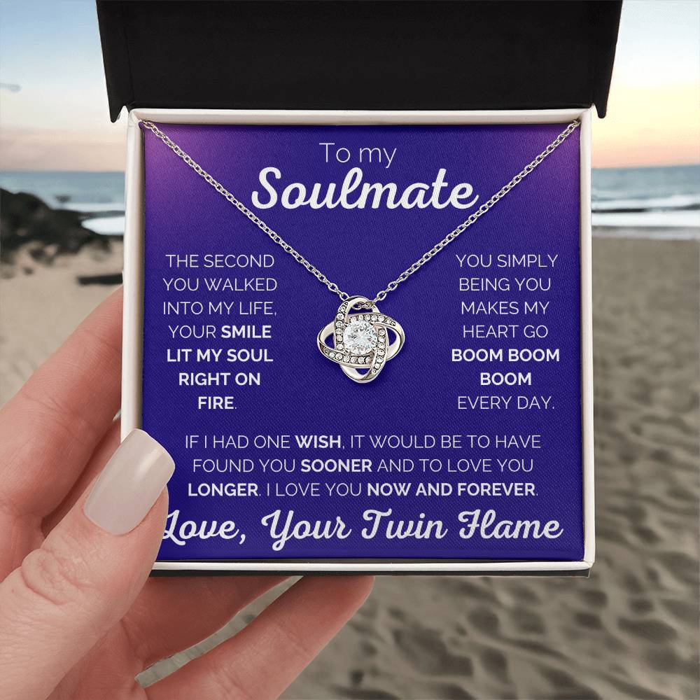 To My Soulmate Love Your Twin Flame Necklace