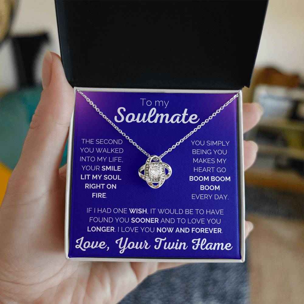 To My Soulmate Love Your Twin Flame Necklace